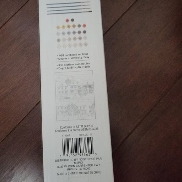 Artist’s Loft Paint-by-Number Kit Snowy Town Scene 16x20 Canvas 44 pcs - Picture 6 of 7